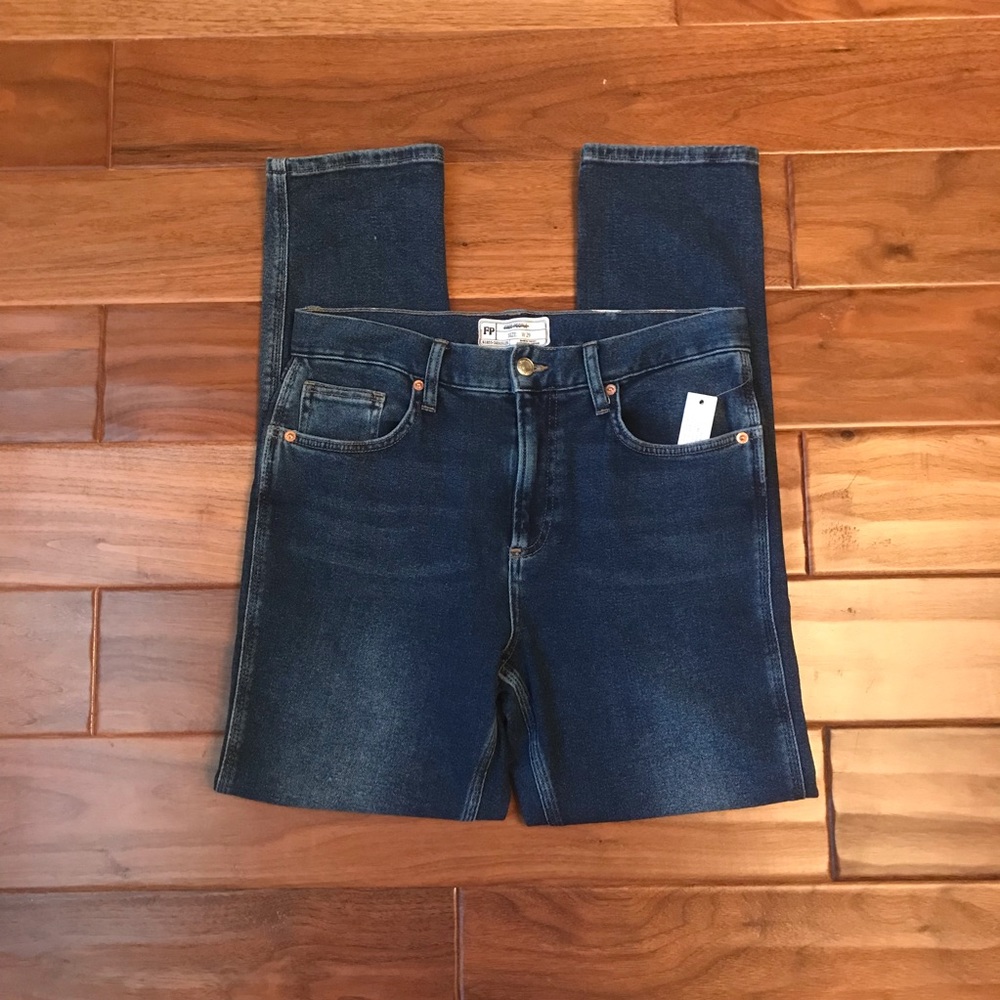 Free People Indigo Straight Leg Jeans